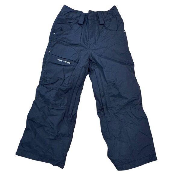 Obermeyer Juniors Ski Snow Pants Size 8 EWS System Black Adjustable Waist - Picture 1 of 12